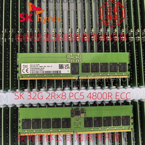 镁光sk三星16G 32G 24G 64G ddr5 4800 5600 6400服务器内存RECC - 图0