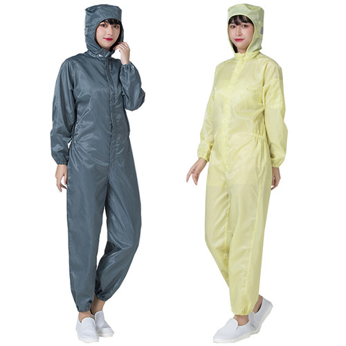防尘服连体连帽防静电工作服加口袋洁净化车间喷漆防护男女无尘服 - 图3