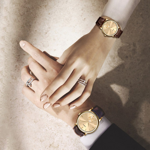 罗宾尼情侣手表一对新款情侣表休闲简约防水石英男女对表名牌超薄 - 图2