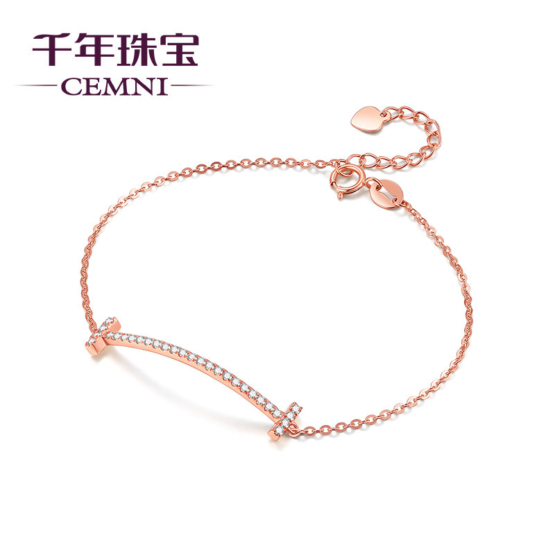cemni /千年网红微笑18k金手链 cemni千年珠宝手饰