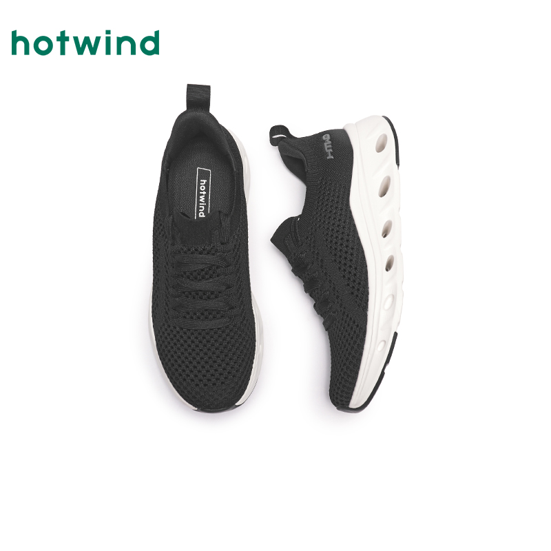 热风男鞋2025年秋季新款男士轻便运动休闲鞋百搭透气网面健步鞋子 - 图3