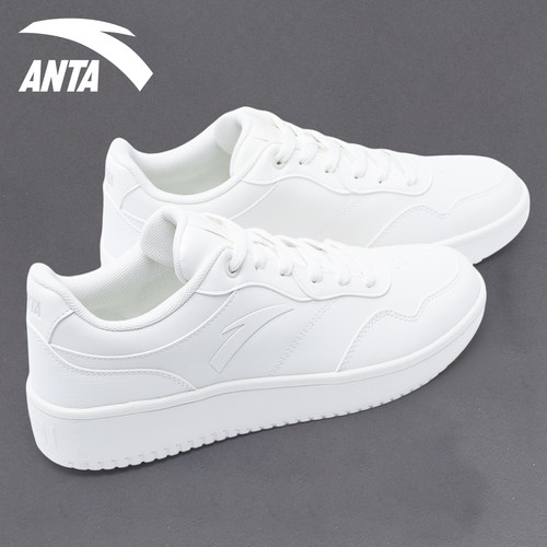 安踏板鞋男款2025秋季新款官方正品低帮透气百搭小白鞋休闲鞋子男 - 图3