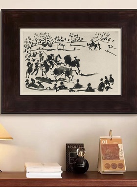 美式抽象样板间展厅网红轻奢挂画