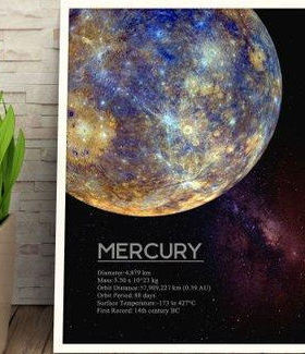 高清喷绘星球宇宙高级感装饰画