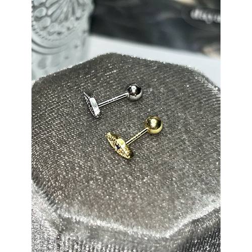 如蝶在野 恶魔之眼钛钢迷你闪锆耳饰免摘拧螺丝耳骨钉养耳洞女 - 图3