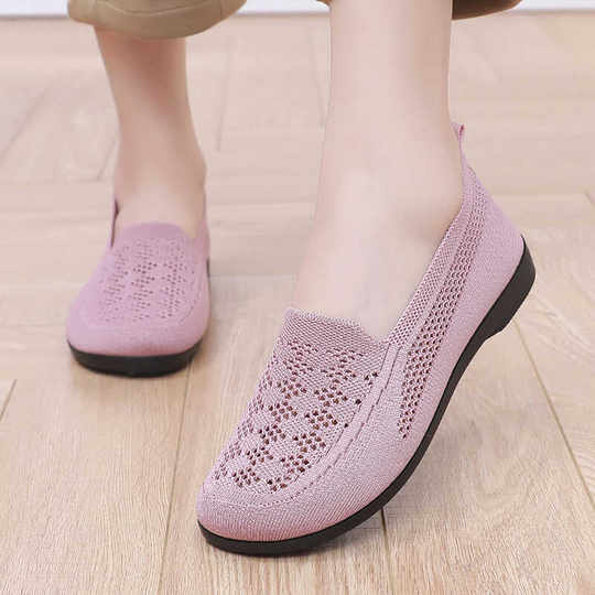 夏季老北京布鞋女软底防滑妈妈鞋透气镂空中老年人凉鞋平底奶奶鞋
