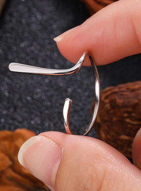 TOOK Otnament新款S925素银开口戒指女 小众设计高级感送女友生日