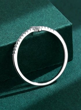 TOOK Otnament新款S925纯银十字架镶钻戒指送家人生日礼物指环ins