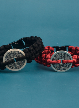 纯银山鬼花钱复古手链