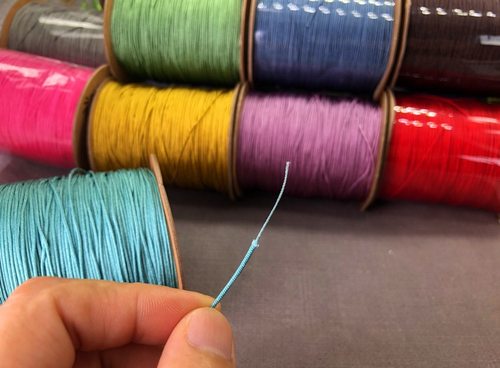 进口台湾禔绵玉线A线1mm珠宝文玩手绳项链红绳芊绵线手工编织线 - 图0