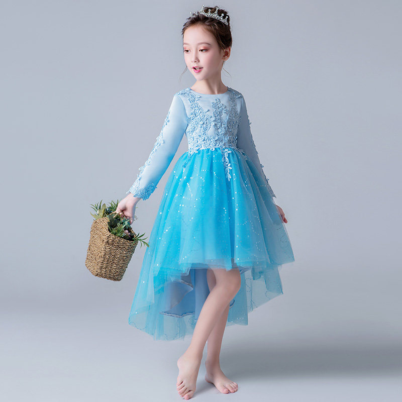 2025新款气质白色蓬蓬纱女童公主裙主持人花童礼服儿童演出服高贵,淘宝优惠券,粉丝福利购,淘宝优惠卷