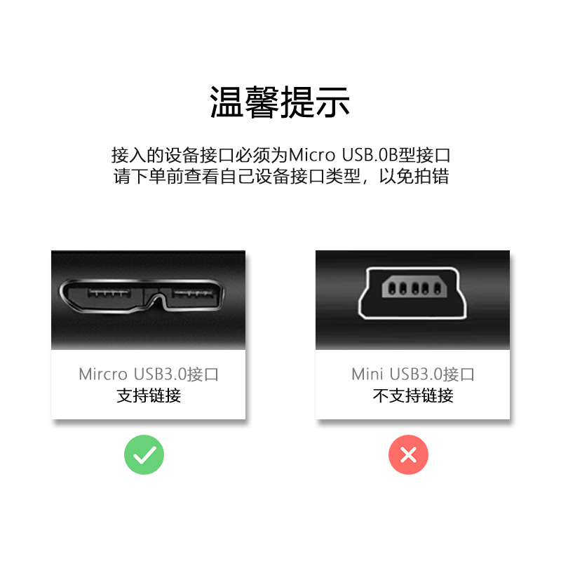 达而稳 移动硬盘数据线USB3.0连接线手机充电线固态传输线笔记本延长线 - 图1