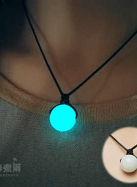 简约琉璃转运珠项链潮酷百搭男女