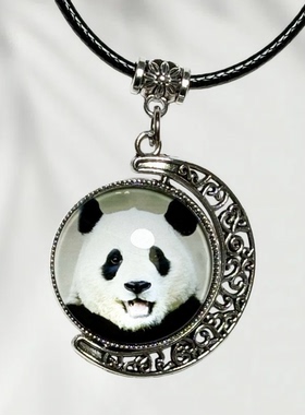 大熊猫福宝花花萌兰项链周边礼物