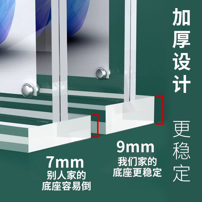 亚克力台卡a4展示牌A5立牌台牌强磁台签广告价格表摆台架桌卡桌面介绍双面透明酒水牌菜单价格牌水晶桌牌定制-图2