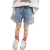 Quần short nữ denim hè 2019 trẻ em Hàn Quốc mới trong bộ đồ mỏng trẻ em nước ngoài mỏng mặc quần hoang dã - Quần jean