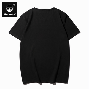 KERWATS可维斯品牌大码男女情侣鳄鱼卡通印花夏季新款圆领短袖T恤