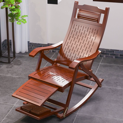 Нанчжу складной лаундж -стул Балкон бамбук -качалка Стул Взрослые Пожилые люди используют Стол Стол Стол Стол Случайный Стул.