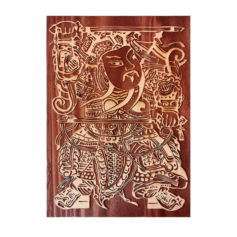 门神激光雕刻拓印木版画 古法印刷儿童研学体验印画年画传统木雕,淘宝优惠券,粉丝福利购,淘宝优惠卷