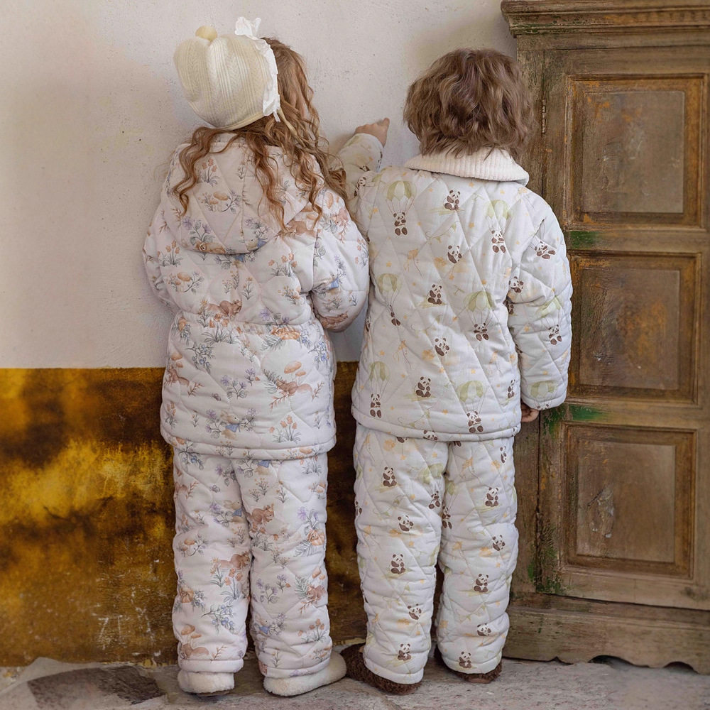 冬季特厚儿童新品三层加厚夹棉睡衣男童家居服可外穿保暖一套过冬,淘宝优惠券,粉丝福利购,淘宝优惠卷