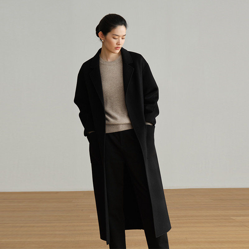 ltyp旅途原品【限量五折】羊绒羊毛极简廓形双面呢大衣绑带外套女,淘宝优惠券,粉丝福利购,淘宝优惠卷