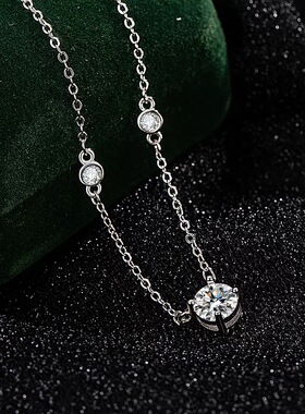 夏季新品星点圆形四爪吊坠锁骨链