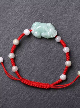 祥祯福翡翠貔貅手串男女可调节