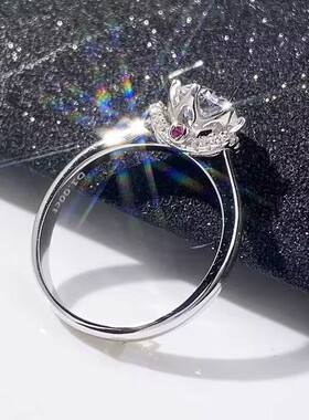 高端品质六爪戒指莫桑钻婚戒