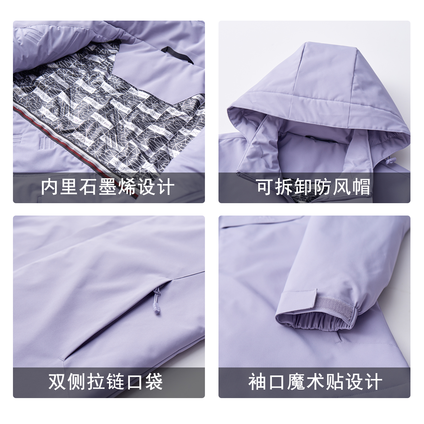 冲锋衣女薄棉秋冬季2025新款一体棉服防风防水加绒加厚保暖男外套 - 图3