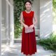 Dress Sleeveless ພາກຮຽນ spring ແລະ summer ແບບໃຫມ່ slimming dress ຍາວ