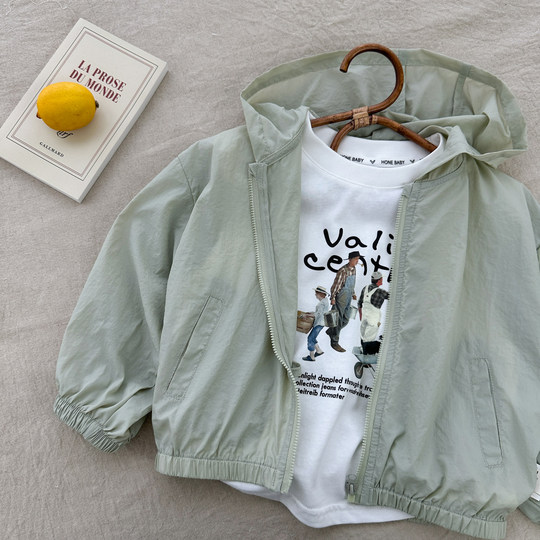 Boys summer sun protection jacket thin 2025 new style children's summer thin top skin sun protection jacket