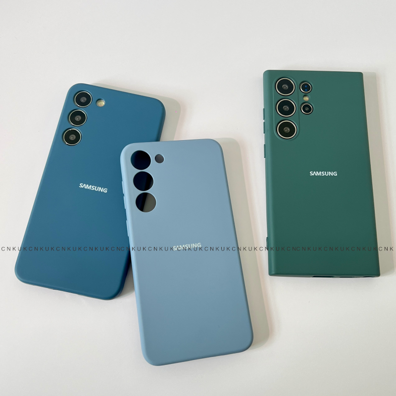 简约纯色适用三星S24Ultra手机壳S23+超薄S22液态硅胶S21FE保护套S20男女S25软壳Note20Ultra防摔A55全包镜头 - 图1