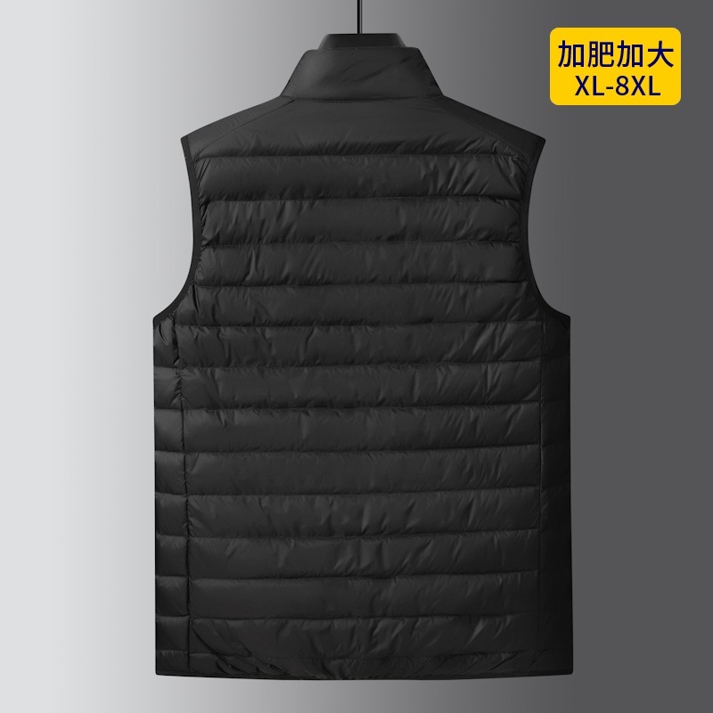 秋冬新款立领轻薄羽绒马甲男加肥加大码宽松胖子纯色保暖背心坎肩,淘宝优惠券,粉丝福利购,淘宝优惠卷