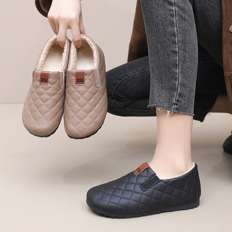 老北京布鞋女棉鞋加绒冬季保暖百搭休闲鞋豆豆鞋一脚蹬妈妈鞋防滑,淘宝优惠券,粉丝福利购,淘宝优惠卷