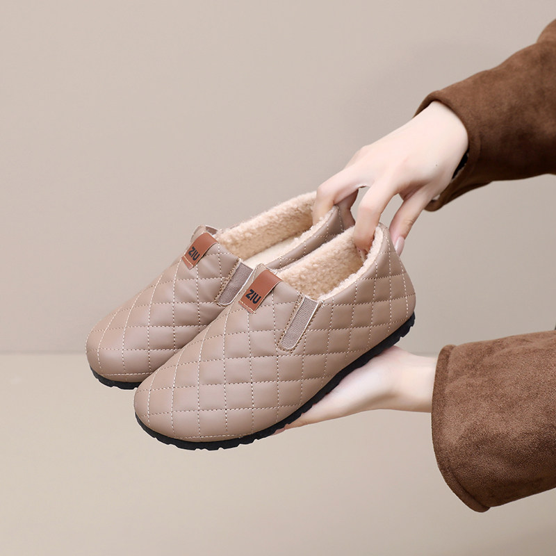 老北京布鞋女棉鞋加绒冬季保暖百搭休闲鞋豆豆鞋一脚蹬妈妈鞋防滑,淘宝优惠券,粉丝福利购,淘宝优惠卷