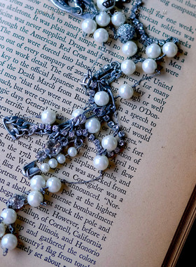 礼物珍珠宝石复古感长项链