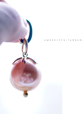 复古欧美风镀金珍珠球可拆卸吊坠