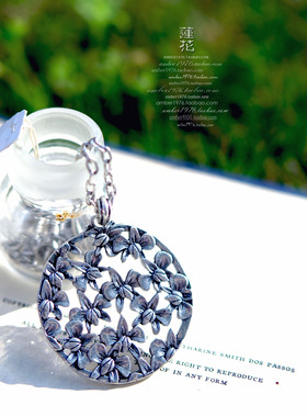 No.395 Lucky Brand 合金镀纯银旧感古铜鸢尾花主题皮质手链项链