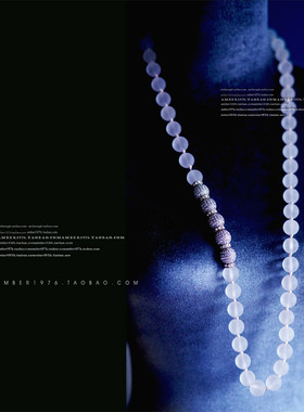 复古磨砂感水晶百搭毛衣链