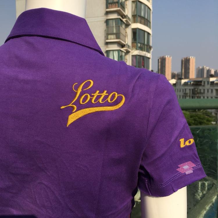 LOTTO 乐途 女子 经典logo系列 裂纹胶印文化短袖POLO - 图2