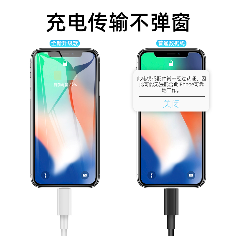 适用iphone11苹果8plus 11pro数据线xsmax手机XR通用x快充电线ipad闪充电线器7加长se2米正品iphone12冲13 6s-图2