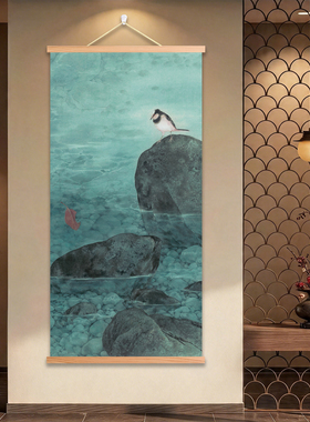 宋代美学工笔画新中式挂画国画彩绘鸟鱼装饰画客厅书房办公室挂画