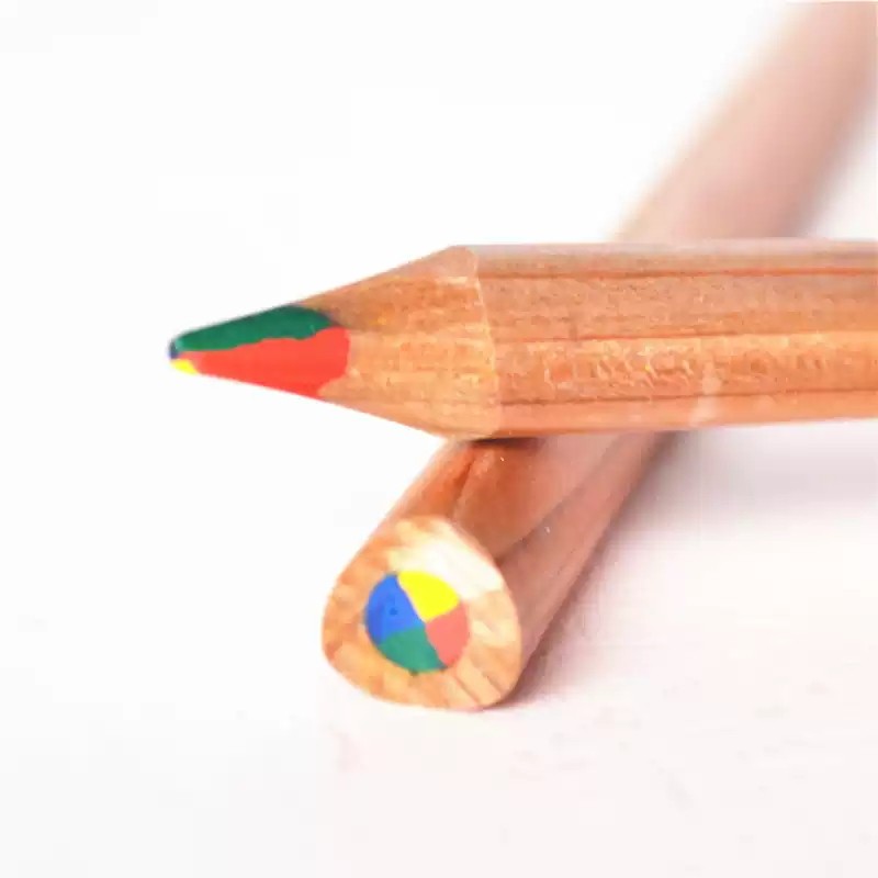马可粗杆四色彩虹笔儿童手绘彩铅画笔涂色笔三角原木彩色铅笔,淘宝优惠券,粉丝福利购,淘宝优惠卷