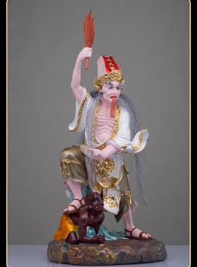 黑白无常神像站山踩鬼七爷八爷佛像谢范将军大二伯爷阎王护卫摆件