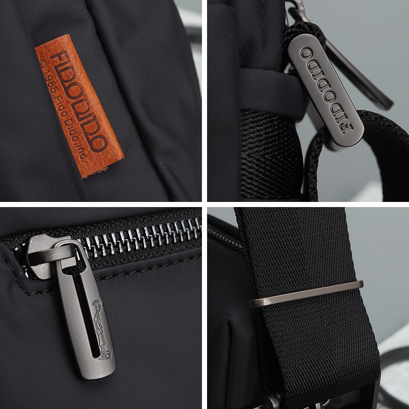 FIDO DIDO 男士手提单肩包公文包牛津布竖款男包简约商务休闲英伦 - 图3