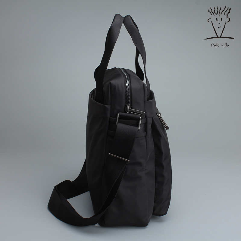 FIDO DIDO 男士手提单肩包公文包牛津布竖款男包简约商务休闲英伦 - 图1