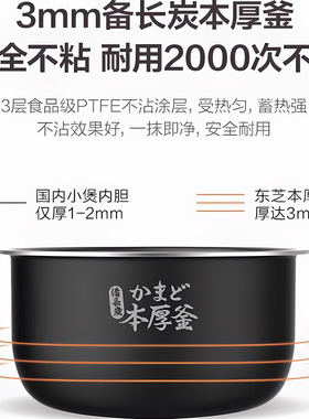 原装东芝电饭煲内胆1.6L升RC-5MFNC(P)/5MHT(K)/5MFMC(W)内锅配件