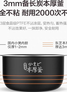 原装东芝电饭煲内胆RC-10HPC/10HT/10LPC/10TLRC/10IHTC内锅配件