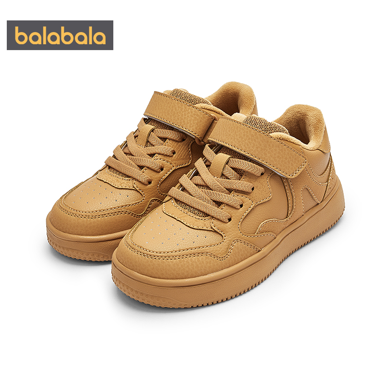 巴拉巴拉儿童板鞋男童女童加绒鞋子冬季新款童鞋宝宝小白鞋运动潮 - 图3