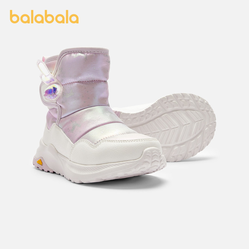 巴拉巴拉女童雪地靴中大童棉靴儿童加绒靴子冬季新款童鞋宝宝鞋子,淘宝优惠券,粉丝福利购,淘宝优惠卷